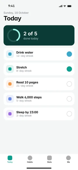 Streakly app screenshot as uploaded